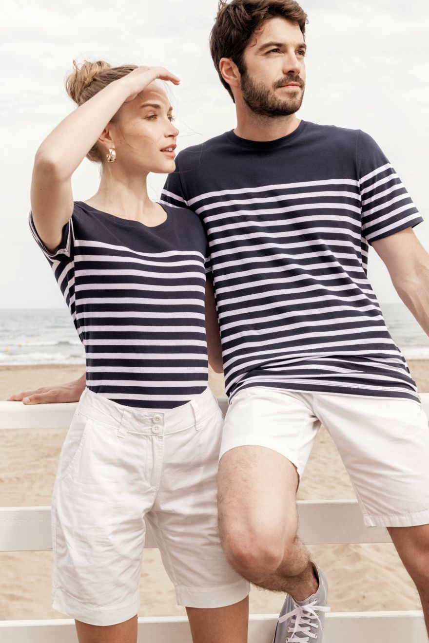 MIESTEN ORGANIC PUUVILLINEN SAILOR T-PAITA Lyhythihainen