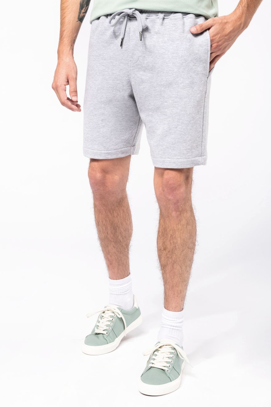 Miesten ympäristöystävälliset harjaamattomat fleece-bermuda-shortsit
