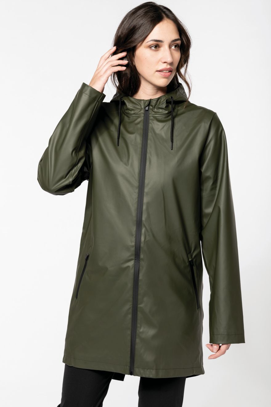 Pitkähihainen unisex sadetakki