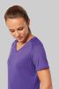 Naisten V-kaula-aukkoinen urheilu T-paita Lyhyet hihat