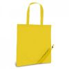 Bolsas plegables shops de poliéster amarillo con logo vista 1