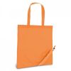 Bolsas plegables shops de poliéster naranja con logo vista 1